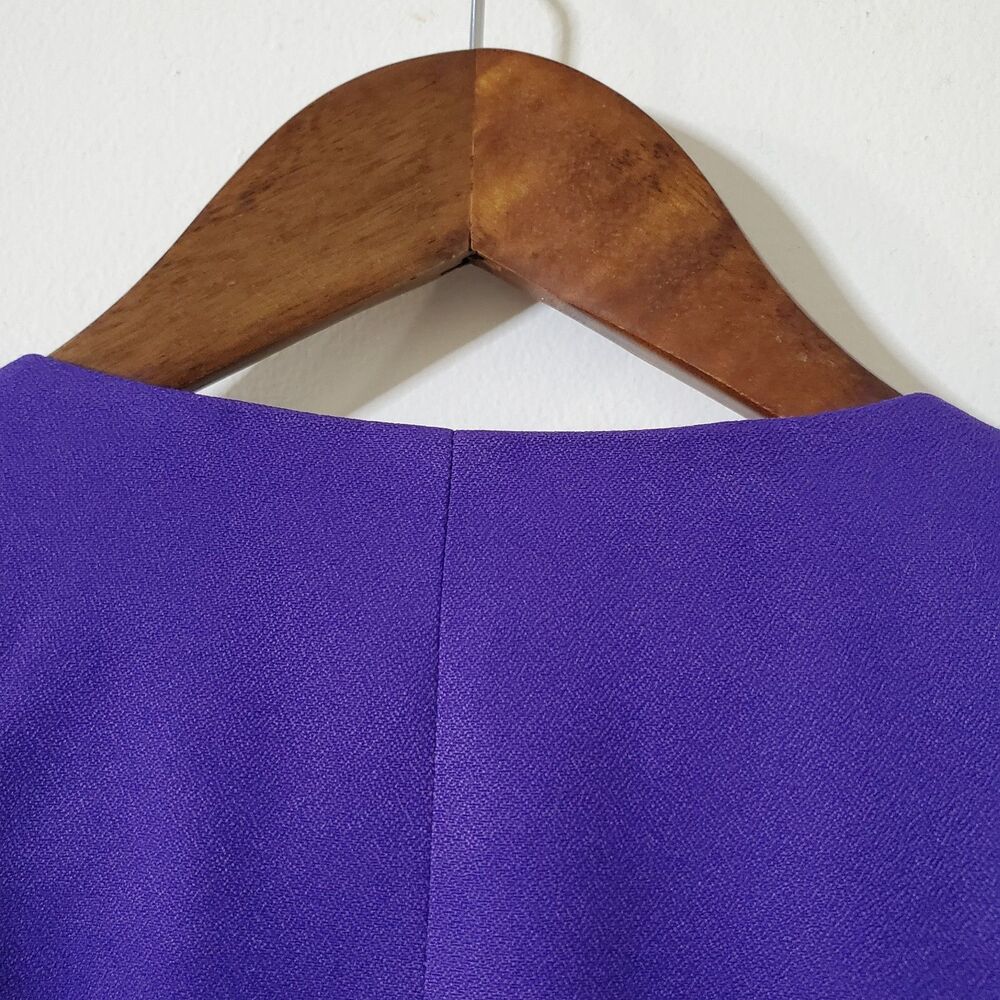 John Meyer of Norwich Size 14 2-Piece Skirt Suit Set VTG Double Breasted Purple - Picture 6 of 15